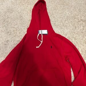 Men's Red polo Hoodie Sweater